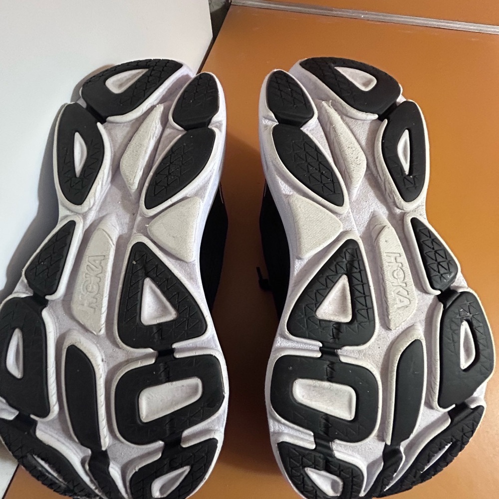Hoka Black and White Women's Sneakers - Picture 12 of 14